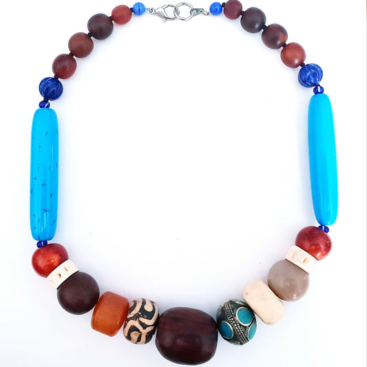 Chunky Eclectic Tribal Necklace - One Of A Kind