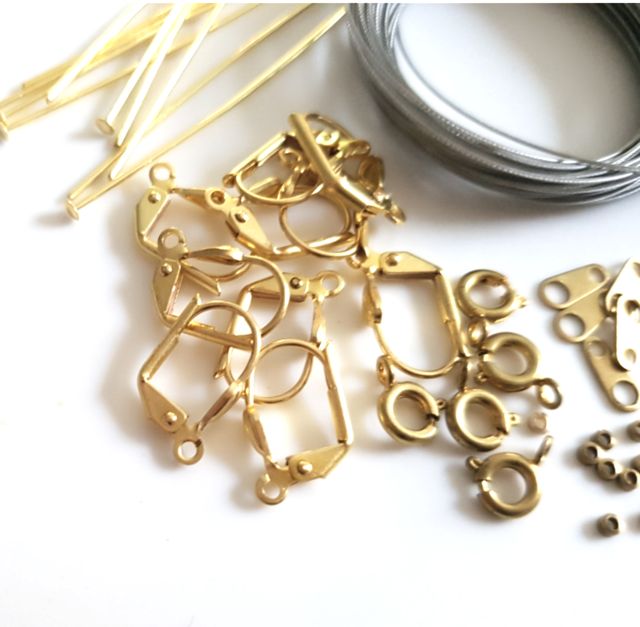 Necklace and Earring Kit Brass