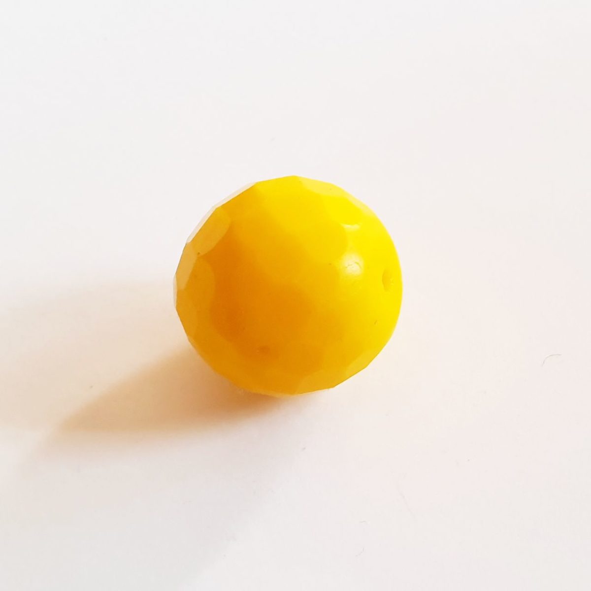 20mm Mustard Opaque Czech Fire Polished Bead