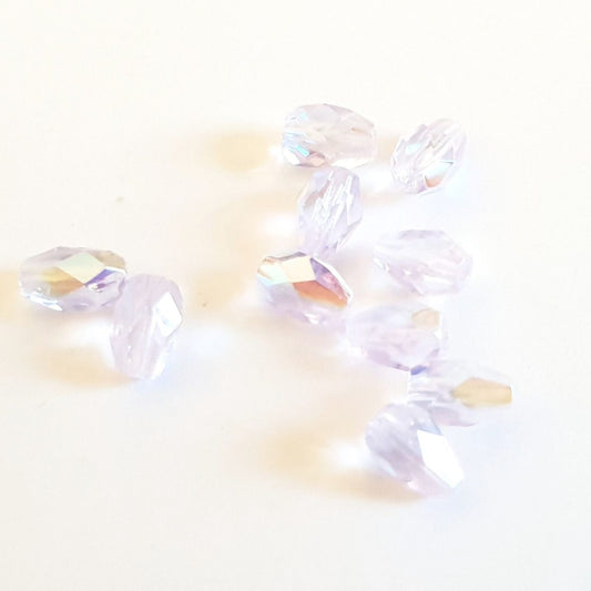 7x5mm AB Alexandrite Czech Fire Polished Drop