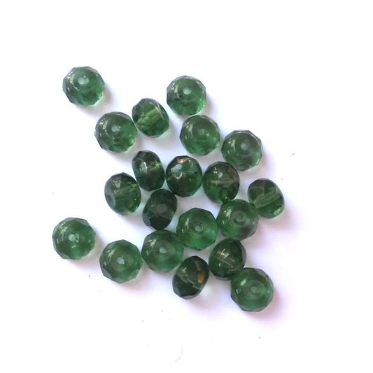 Rondelle Melon 6x9mm Erinite Czech Fire Polished Bead