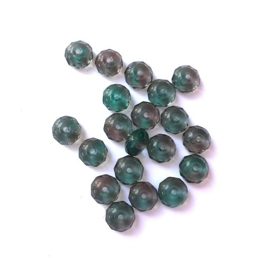 Rondelle Melon 6x9mm Erinite Grey Two Colour Czech Fire Polished Bead