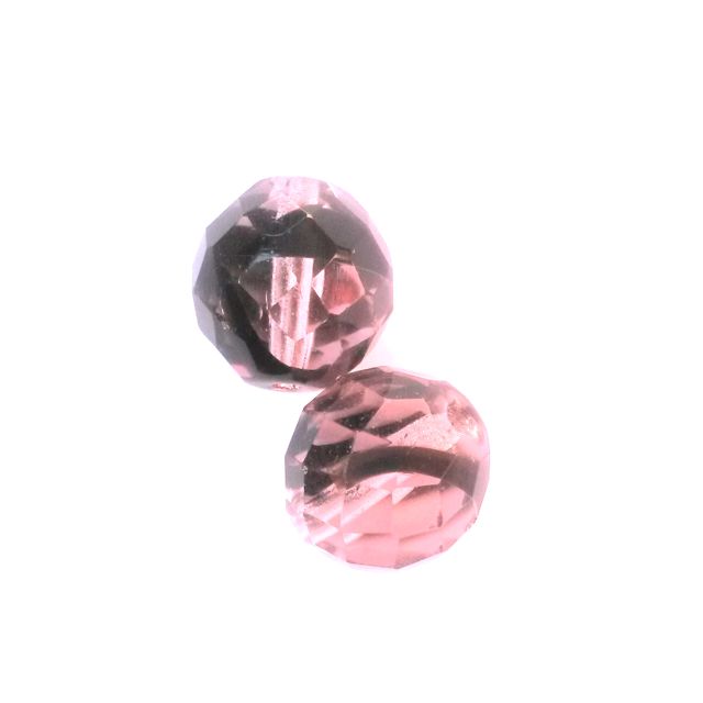 14mm Barely There Pink Zebra Animal Print Mix Czech Fire Polished Bead