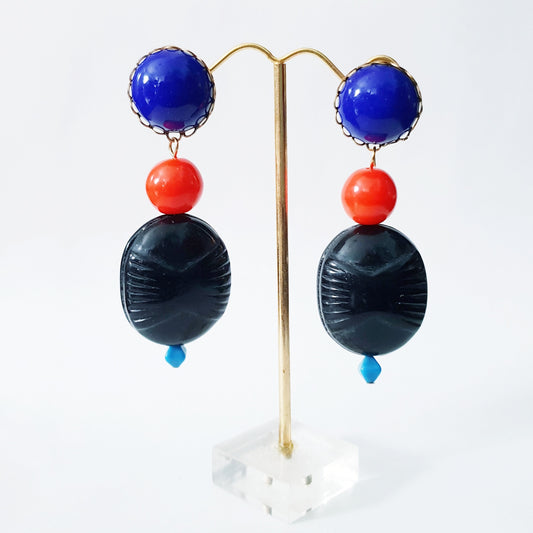 Colour Pop Drop Vintage Lucite Earrings