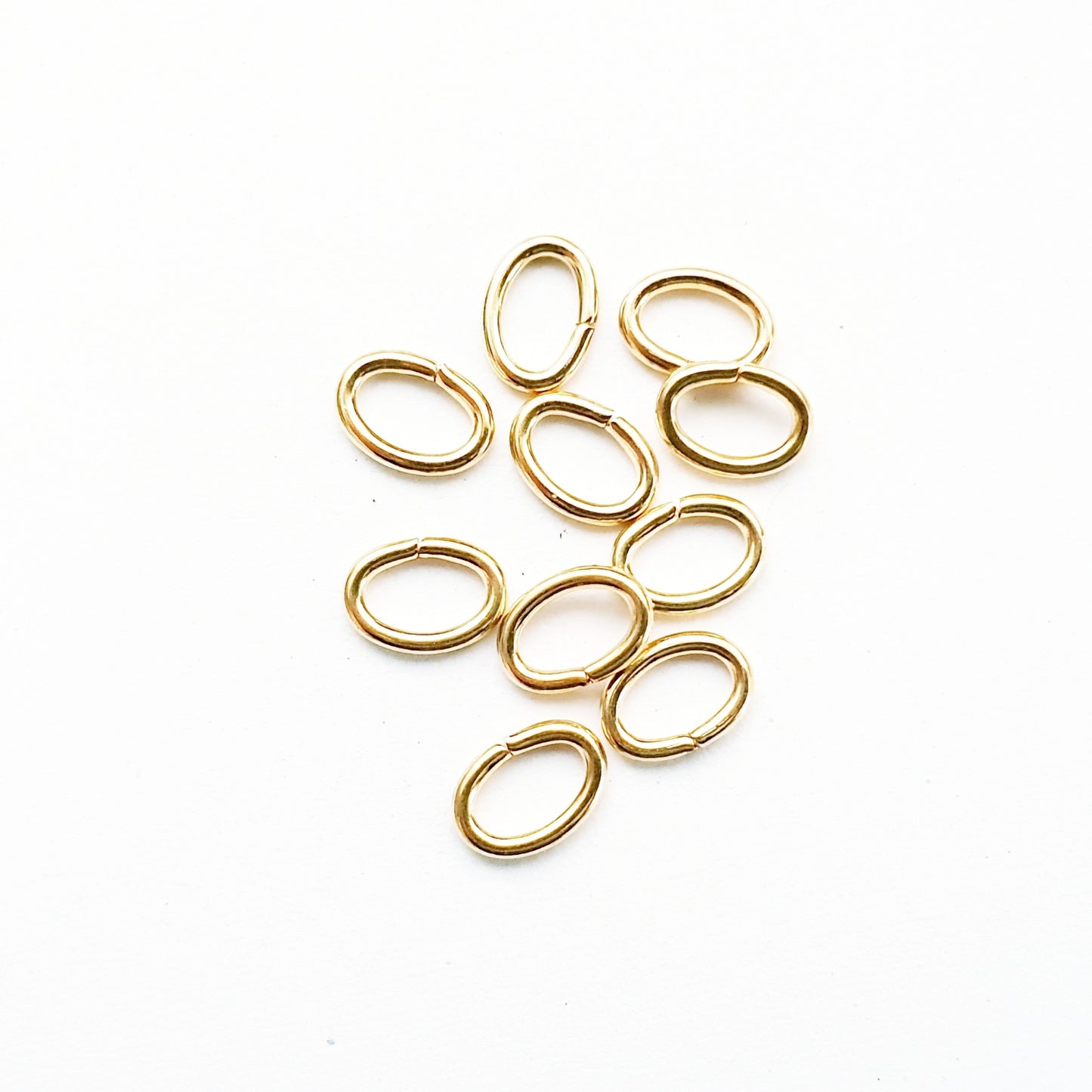 Jump Ring Oval 8x6mm Gold Plate - Thick