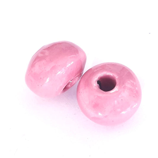 Clay Chunky Saucer Pink 15x20mm