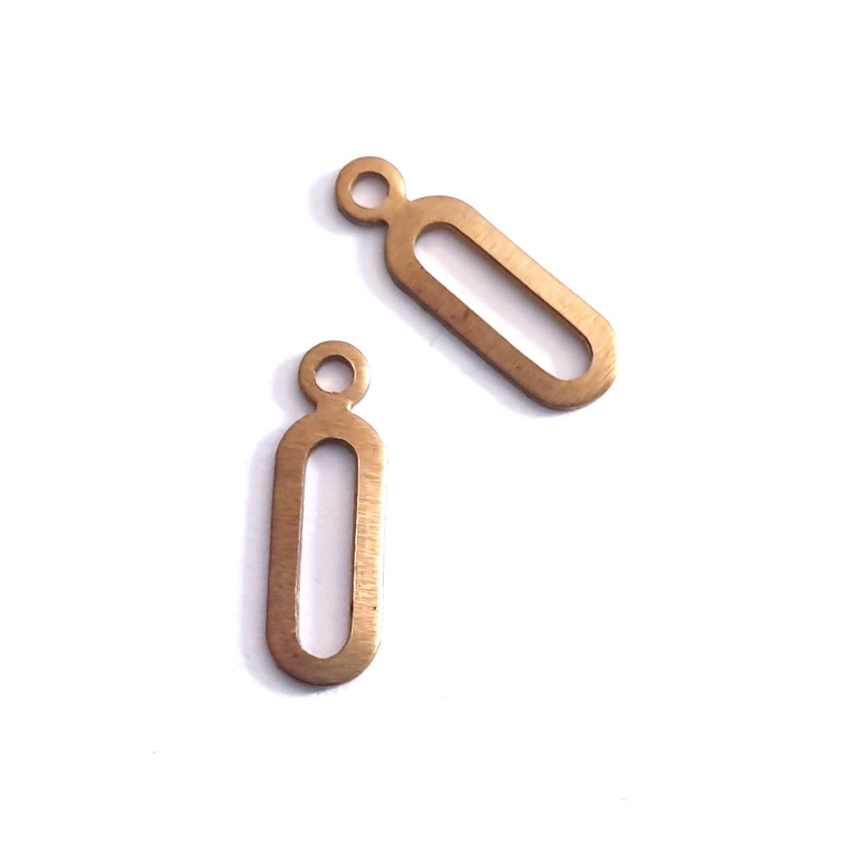 Initial O Delicate Raw Brass Charm Alphabet Letter 15mm
