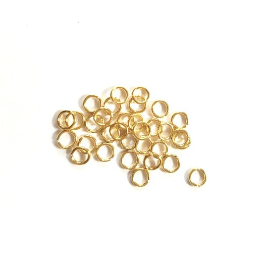 Jump Ring Round 5mm Gold Plate - Pack of 25