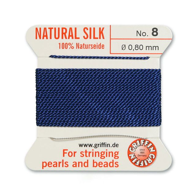 Silk Cord Lapis Blue 0.8mm