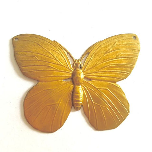 Brass Stamping Butterfly Large Raw Brass 50mm