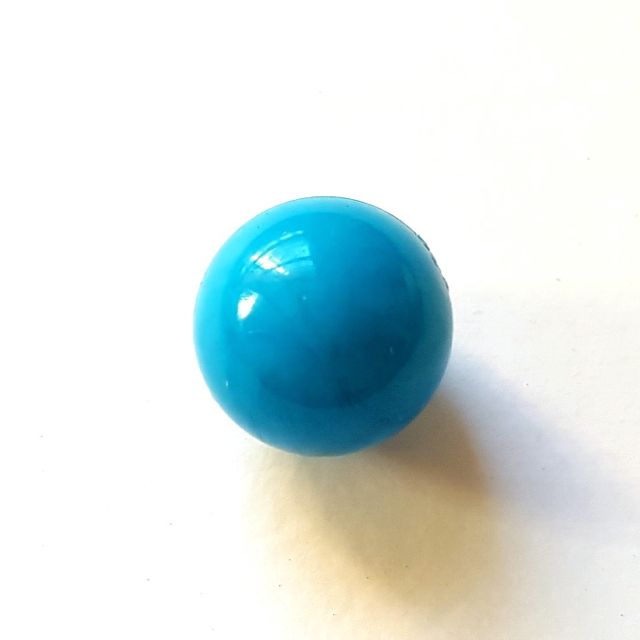 Lucite Bead Mid Blue Round 18mm