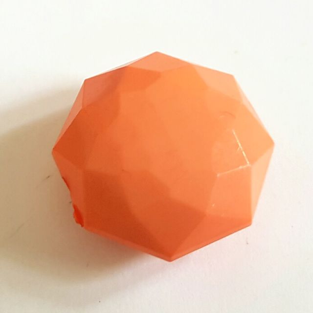 Plastic Bead Salmon Hexagon 25mm
