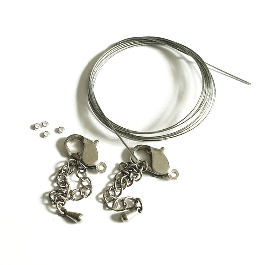 Necklace Repair Jewellery Finding Kit Nickel Colour