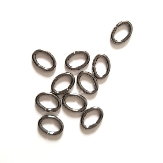 Jump Ring Oval 8x6mm Black Thick