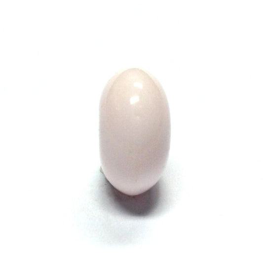 Rondell Melon 12x8mm Glass Beads Barely There Pink