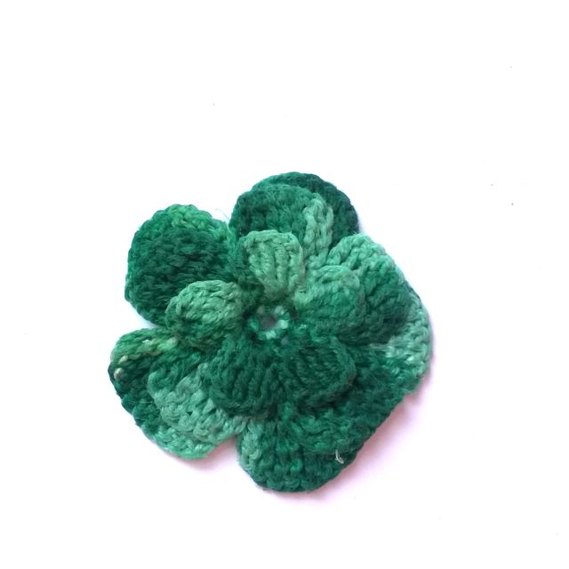 Crochet Daisy Green 45mm