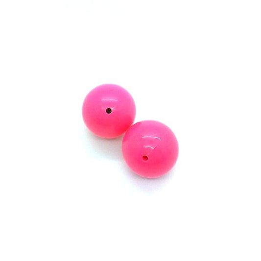 Lucite Bead Pink Round 16mm