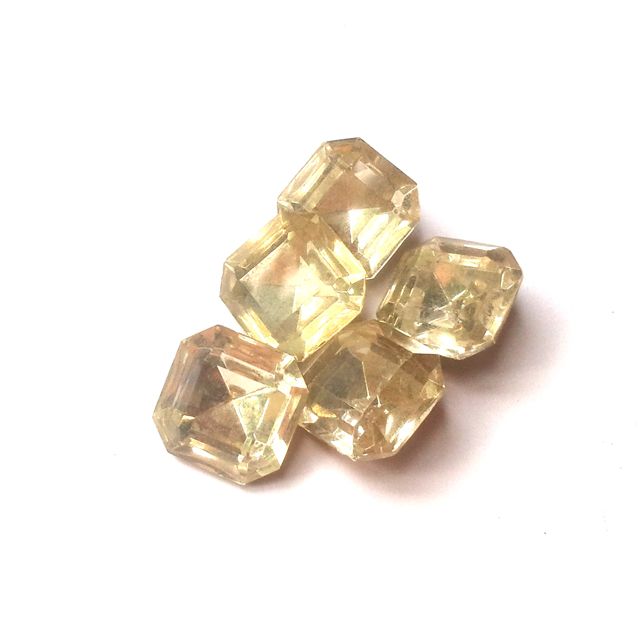 West German Stones Gold Foiled Pointy Back 10mm