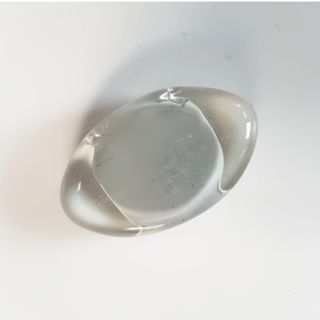 Handmade Sommerso Glass Slab 18x30mm Grey Clear Medium