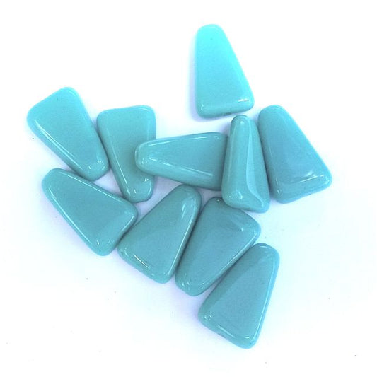Triangle Aqua Blue Deco 6x16mm Czech Glass Bead
