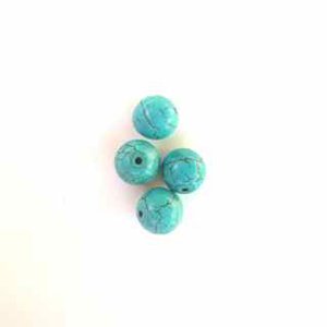 Stone Turquoise Round Beads 10mm