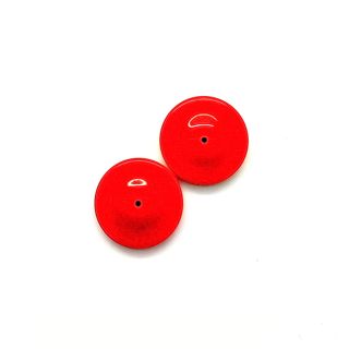 Lucite Bead Flying Saucer Disc Red 25mm